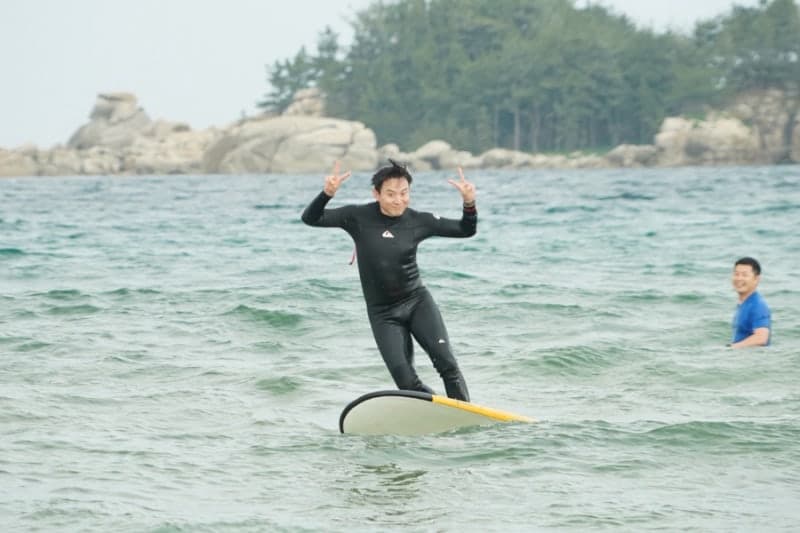 드디어 섰을때 기쁨의 V